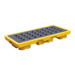 Low Spill Containment Pallet with Drain Plug for 2 Drums (Capacity 83 / 150 l)