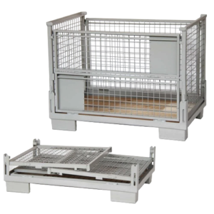 Skládací Gitterbox s ocelovou podlahou