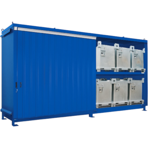 Regalcontainer für Gefahrstoffe (12 IBC)