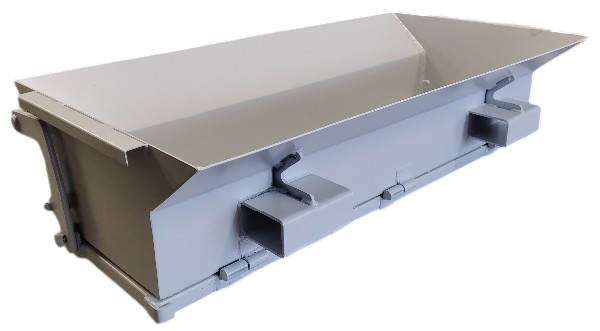 Drop-bottom scrap container (Low-profile)